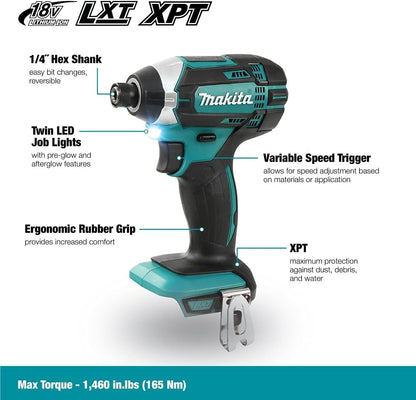 Makita 0088381699099 Aparafusadora de Impacto, 18 V, Azul