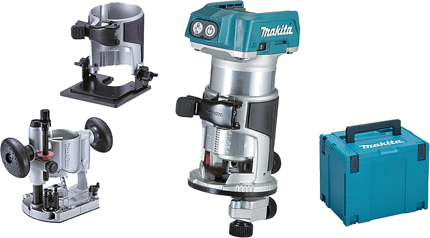 Makita drt50zjx2 bateria de fresadora inclui 3 módulo multifunções em Makpac, 800 W, 18 V